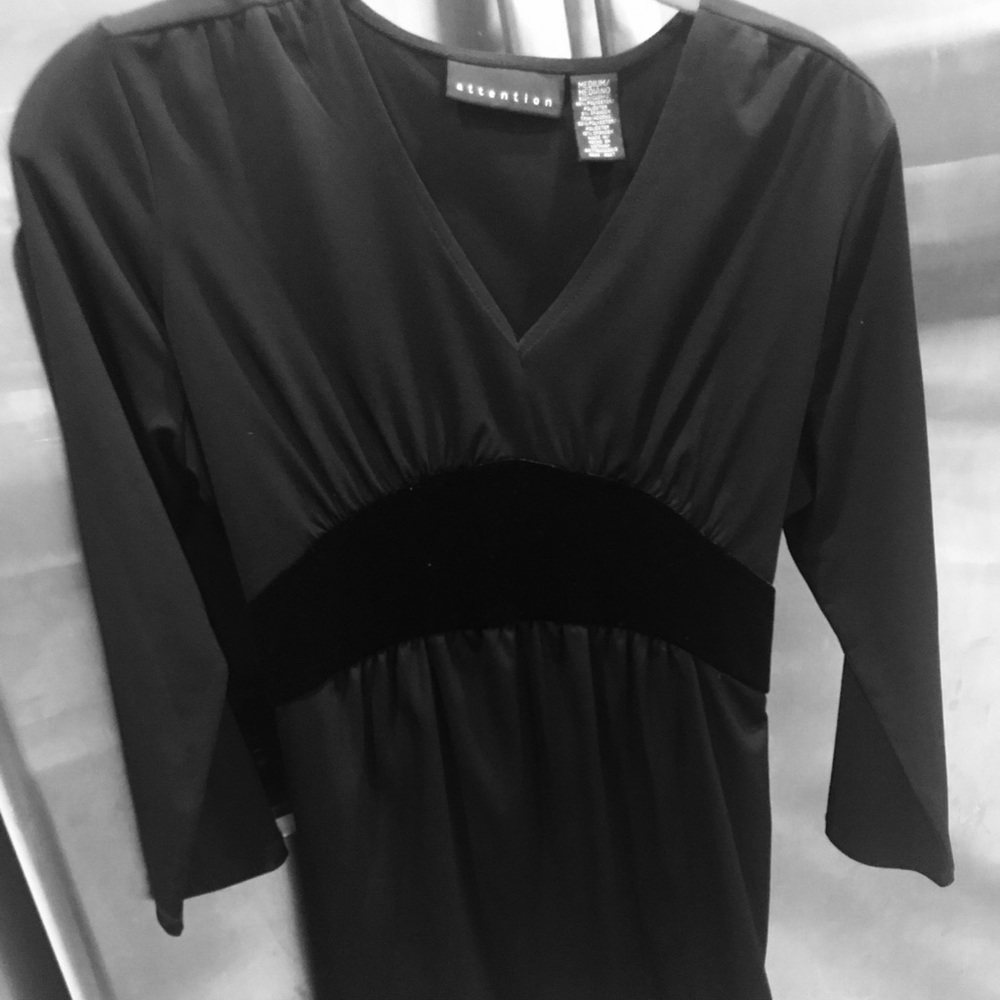 Black on black V-neck top